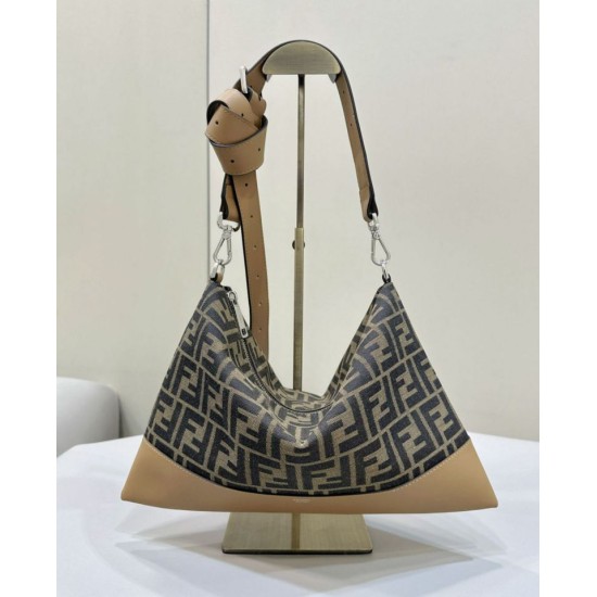 Replica di lusso Borse a tracolla Hobo Fendi Fendigraphy Caffè Imitazioni Cloni Borse Replica a tracolla Hobo Fendi Fendigraphy Caffè firmate