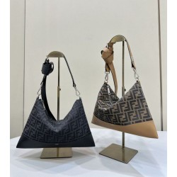 Borsa a tracolla Hobo Fendi Fendigraphy Nero Borsa a tracolla Hobo Fendi Fendigraphy Nero