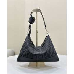 Borsa a tracolla Hobo Fendi Fendigraphy Nero