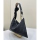 Replica di lusso Borsa a tracolla Hobo Fendi Fendigraphy Nero Imitazioni Cloni Borsa a tracolla Hobo Fendi Fendigraphy Nero firmate