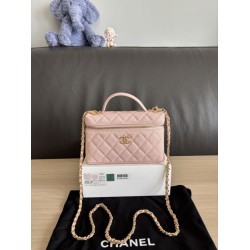 Borsa Chanel Classic Vanity con catena A96186 Rosa