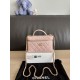 Replica di lusso Borsa Chanel Classic Vanity con catena A96186 Rosa Imitazioni Cloni Borsa Chanel Classic Vanity con catena A96186 Rosa firmate