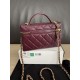 Replica di lusso Borsa Chanel Classic Vanity con catena A96186 Borgogna Imitazioni Replica Perfetta Borsa Chanel Classic Vanity con catena A96186 Borgogna firmate