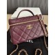 Replica di lusso Borsa Chanel Classic Vanity con catena A96186 Borgogna Imitazioni Replica Perfetta Borsa Chanel Classic Vanity con catena A96186 Borgogna firmate