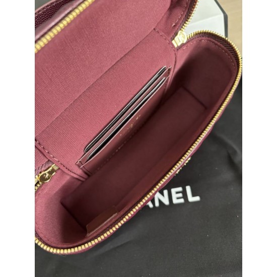 Replica di lusso Borsa Chanel Classic Vanity con catena A96186 Borgogna Imitazioni Replica Perfetta Borsa Chanel Classic Vanity con catena A96186 Borgogna firmate