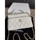 Replica di lusso Borse Chanel Classic Vanity con catena A96186 bianca Imitazioni Cloni Borse Replica Chanel Classic Vanity con catena A96186 bianca firmate