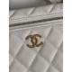 Replica di lusso Borse Chanel Classic Vanity con catena A96186 bianca Imitazioni Cloni Borse Replica Chanel Classic Vanity con catena A96186 bianca firmate