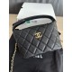 Replica di lusso Borse hobo Chanel 25A Caviar Lunch Box Nero Imitazioni Cloni Borse hobo Chanel 25A Caviar Lunch Box Nero firmate