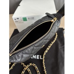 Borse hobo Chanel 25A Caviar Lunch Box Nero Borse hobo Chanel 25A Caviar Lunch Box Nero