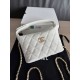 Replica di lusso Borse hobo Chanel 25A Caviar Lunch Box Bianco Imitazioni Cloni Borse hobo Chanel 25A Caviar Lunch Box Bianco firmate