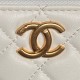Replica di lusso Beauty case piccolo Chanel con tracolla a catena Ap3940 Bianco Imitazioni Cloni Beauty case piccolo Chanel con tracolla a catena Ap3940 Bianco firmate