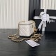 Replica di lusso Beauty case piccolo Chanel con tracolla a catena Ap3940 Bianco Imitazioni Cloni Beauty case piccolo Chanel con tracolla a catena Ap3940 Bianco firmate