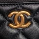 Replica di lusso Beauty case piccolo Chanel con tracolla a catena Ap3940 Nero Imitazioni Cloni Beauty case piccolo Chanel con tracolla a catena Ap3940 Nero firmate