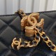 Replica di lusso Beauty case piccolo Chanel con tracolla a catena Ap3940 Nero Imitazioni Cloni Beauty case piccolo Chanel con tracolla a catena Ap3940 Nero firmate