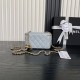 Replica di lusso Beauty case piccolo Chanel con tracolla a catena Ap3940 Blu Imitazioni Cloni Beauty case piccolo Chanel con tracolla a catena Ap3940 Blu firmate