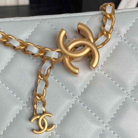 Replica di lusso Beauty case piccolo Chanel con tracolla a catena Ap3940 Blu Imitazioni Cloni Beauty case piccolo Chanel con tracolla a catena Ap3940 Blu firmate