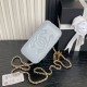 Replica di lusso Beauty case piccolo Chanel con tracolla a catena Ap3940 Blu Imitazioni Cloni Beauty case piccolo Chanel con tracolla a catena Ap3940 Blu firmate