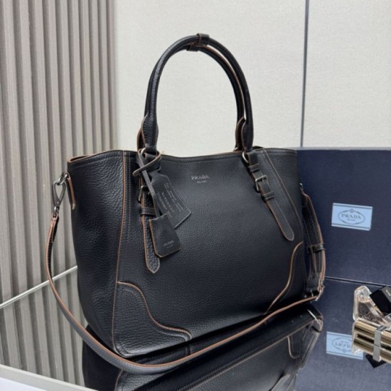 Replica di lusso Borse Firmate tote grande Prada 1BG602 Nero Imitazioni Cloni Borse Firmate Replica tote grande Prada 1BG602 Nero firmate