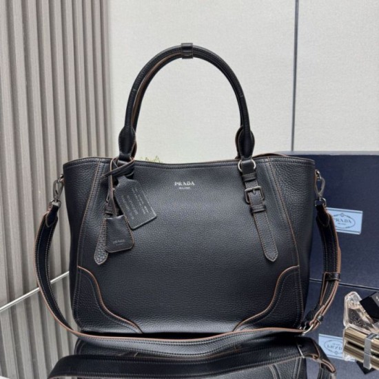 Replica di lusso Borse Firmate tote grande Prada 1BG602 Nero Imitazioni Cloni Borse Firmate Replica tote grande Prada 1BG602 Nero firmate