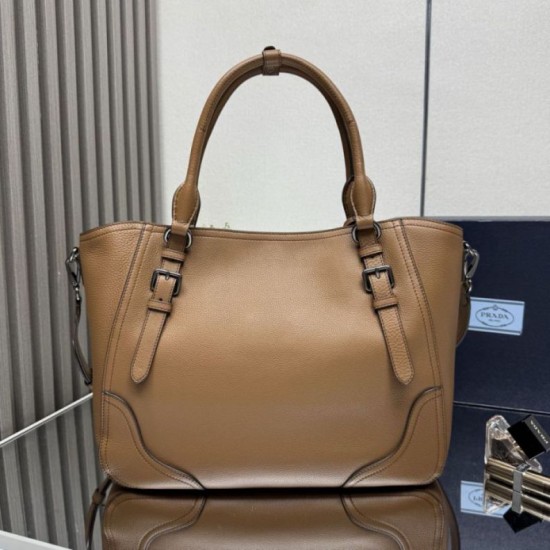 Replica di lusso Borse tote grande Prada 1BG602 Marrone Imitazioni Cloni Borse Replica tote grande Prada 1BG602 Marrone firmate