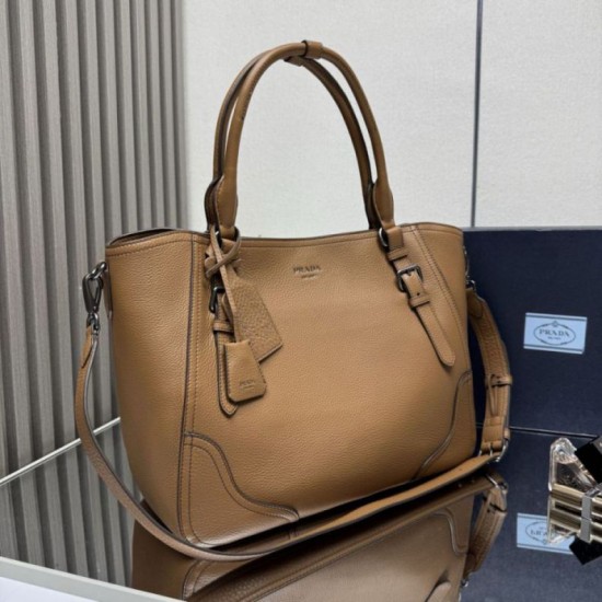 Replica di lusso Borse tote grande Prada 1BG602 Marrone Imitazioni Cloni Borse Replica tote grande Prada 1BG602 Marrone firmate