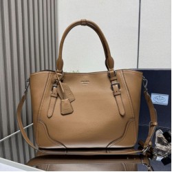 Borse tote grande Prada 1BG602 Marrone