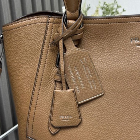 Replica di lusso Borse tote grande Prada 1BG602 Marrone Imitazioni Cloni Borse Replica tote grande Prada 1BG602 Marrone firmate