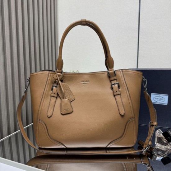 Replica di lusso Borse tote grande Prada 1BG602 Marrone Imitazioni Cloni Borse Replica tote grande Prada 1BG602 Marrone firmate