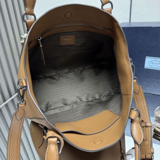Replica di lusso Borse tote grande Prada 1BG602 Marrone Imitazioni Cloni Borse Replica tote grande Prada 1BG602 Marrone firmate