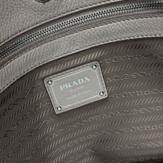 Replica di lusso Borsa tote grande Prada 1BG602 Grigia Imitazioni Cloni Borsa tote grande Prada 1BG602 Grigia firmate