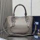 Replica di lusso Borsa tote grande Prada 1BG602 Grigia Imitazioni Cloni Borsa tote grande Prada 1BG602 Grigia firmate