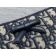 Replica di lusso Pochette Dior Oblique Bow con catena Blu Imitazioni Cloni Pochette Dior Oblique Bow con catena Blu firmate