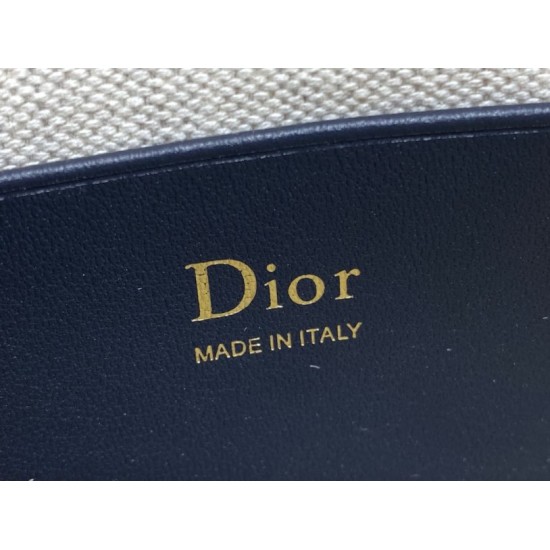 Replica di lusso Pochette Dior Oblique Bow con catena Blu Imitazioni Cloni Pochette Dior Oblique Bow con catena Blu firmate