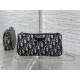 Replica di lusso Pochette Dior Oblique Bow con catena Blu Imitazioni Cloni Pochette Dior Oblique Bow con catena Blu firmate