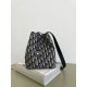 Replica di lusso Borsa a secchiello piccola Diorstar Dior jacquard obliquo blu Imitazioni Cloni Borsa a secchiello piccola Diorstar Dior jacquard obliquo blu firmate