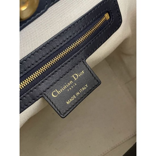 Replica di lusso Borsa a secchiello piccola Diorstar Dior jacquard obliquo blu Imitazioni Cloni Borsa a secchiello piccola Diorstar Dior jacquard obliquo blu firmate