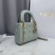 Replica di lusso Borsa Dior Lady Dior Mini Cannage Verde Imitazioni Cloni Borsa Dior Lady Dior Mini Cannage Verde firmate