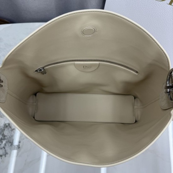 Replica di lusso Borsa a tracolla Media Dior Diorly pelle scamosciata Albicocca Imitazioni Cloni Borsa a tracolla Media Dior Diorly pelle scamosciata Albicocca firmate