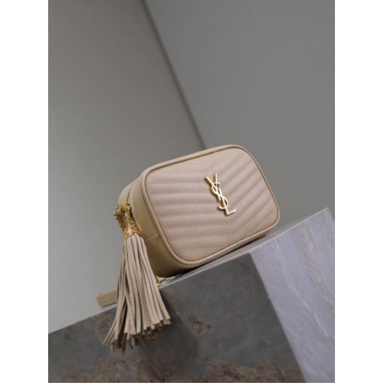 Replica di lusso Borse Imitazioni a tracolla Trapuntato Lou Mini YSL Saint Laurent Albicocca Imitazioni Cloni Borse Imitazioni a tracolla Trapuntato Lou Mini YSL Saint Laurent Albicocca firmate