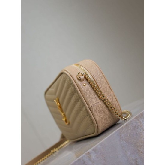 Replica di lusso Borse Imitazioni a tracolla Trapuntato Lou Mini YSL Saint Laurent Albicocca Imitazioni Cloni Borse Imitazioni a tracolla Trapuntato Lou Mini YSL Saint Laurent Albicocca firmate