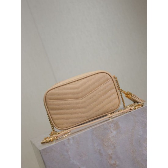 Replica di lusso Borse Imitazioni a tracolla Trapuntato Lou Mini YSL Saint Laurent Albicocca Imitazioni Cloni Borse Imitazioni a tracolla Trapuntato Lou Mini YSL Saint Laurent Albicocca firmate