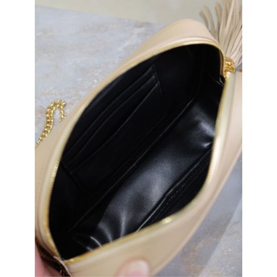 Replica di lusso Borse Imitazioni a tracolla Trapuntato Lou Mini YSL Saint Laurent Albicocca Imitazioni Cloni Borse Imitazioni a tracolla Trapuntato Lou Mini YSL Saint Laurent Albicocca firmate