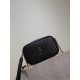 Replica di lusso Borsa a tracolla Trapuntato Lou Mini YSL Saint Laurent Nero Imitazioni Cloni Borsa a tracolla Trapuntato Lou Mini YSL Saint Laurent Nero firmate
