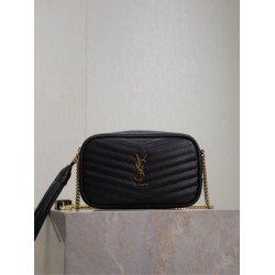 Borsa a tracolla Trapuntato Lou Mini YSL Saint Laurent Nero