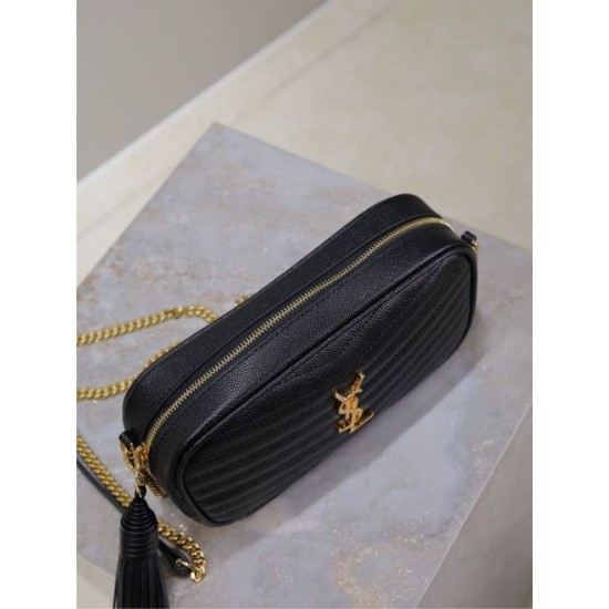 Replica di lusso Borsa a tracolla Trapuntato Lou Mini YSL Saint Laurent Nero Imitazioni Cloni Borsa a tracolla Trapuntato Lou Mini YSL Saint Laurent Nero firmate