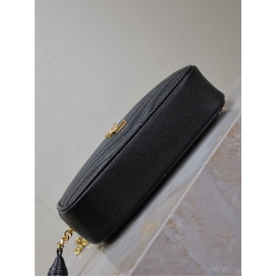 Replica di lusso Borsa a tracolla Trapuntato Lou Mini YSL Saint Laurent Nero Imitazioni Cloni Borsa a tracolla Trapuntato Lou Mini YSL Saint Laurent Nero firmate