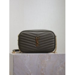Borsa a tracolla Trapuntato Lou Mini YSL Saint Laurent Verde