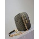 Replica di lusso Borsa a tracolla Trapuntato Lou Mini YSL Saint Laurent Verde Imitazioni Cloni Borsa a tracolla Trapuntato Lou Mini YSL Saint Laurent Verde firmate