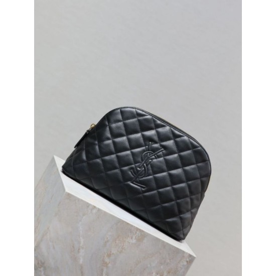 Replica di lusso Pochette grande YSL Saint Laurent Cassandre trapuntata e ricamata Nera Imitazioni Cloni Pochette grande YSL Saint Laurent Cassandre trapuntata e ricamata Nera firmate