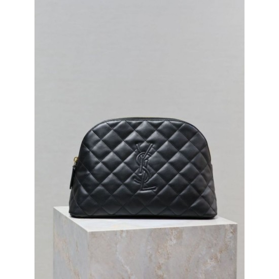 Replica di lusso Pochette grande YSL Saint Laurent Cassandre trapuntata e ricamata Nera Imitazioni Cloni Pochette grande YSL Saint Laurent Cassandre trapuntata e ricamata Nera firmate